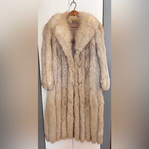 Elegant Cream Fur And Leather DASCO Coat